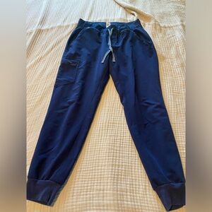 Size medium dark blue joggers scrub pants